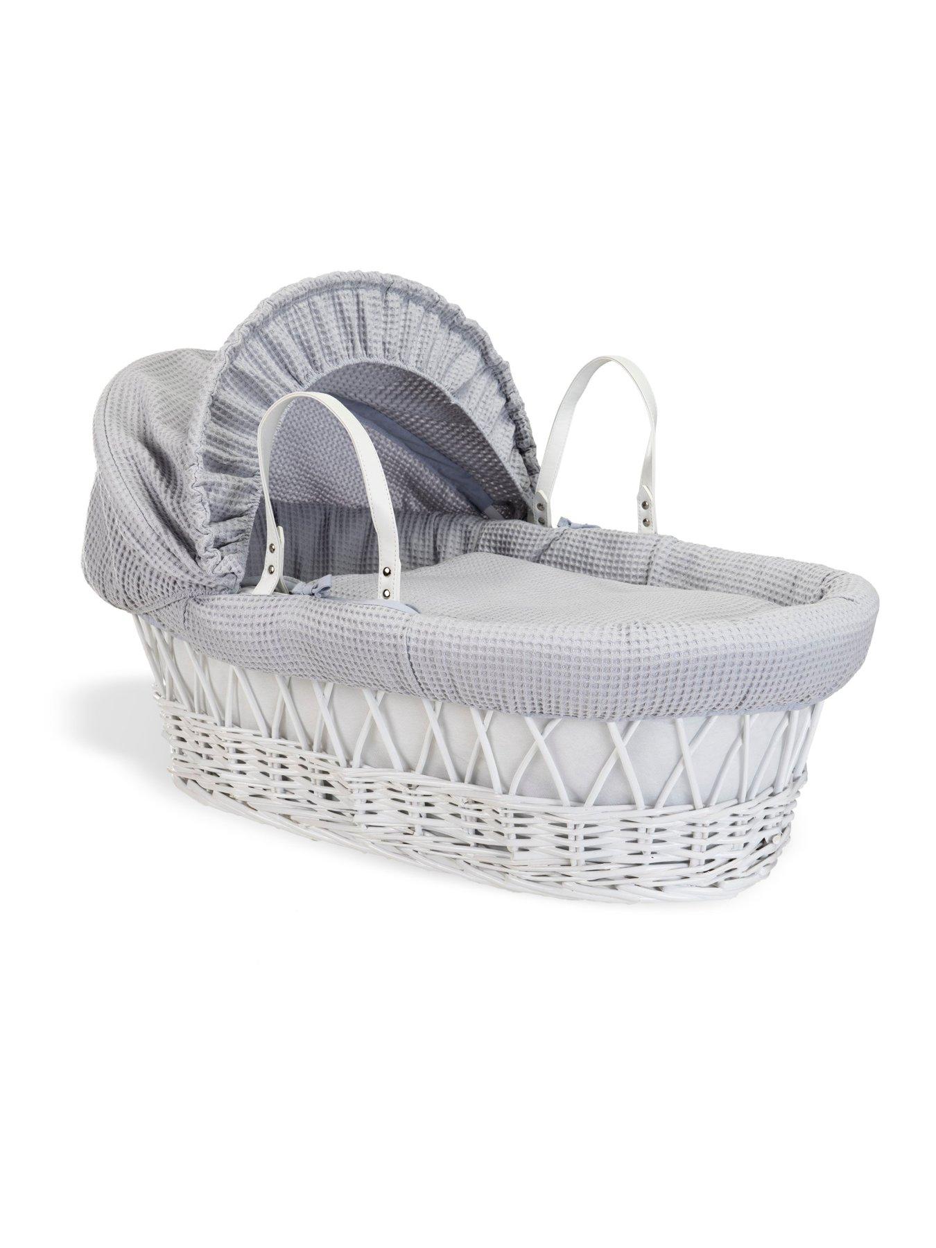 Clair De Lune Dimple Wicker Moses Basket 20.5x33.1 • Price