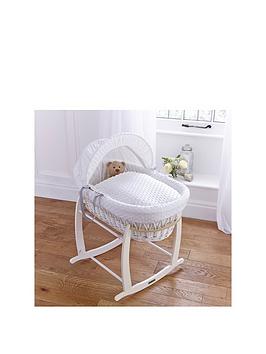 Product photograph of Clair De Lune Dimple White Wicker Deluxe Stand White from very.co.uk