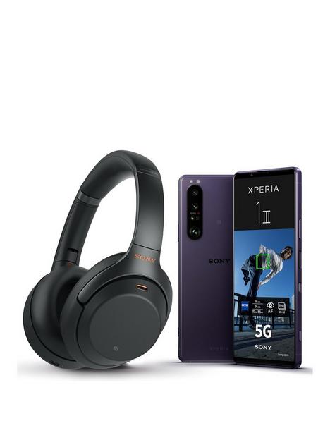 sony-xperia-1-iii-frostednbsp-purple-with-freenbspsonynbspwh-1000xm3-bt-noise-cancelling-headphones