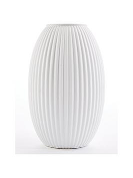 Product photograph of Very Home Fine Ribbed Vase from very.co.uk