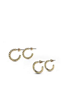buckley london lucia hoop duo earrings