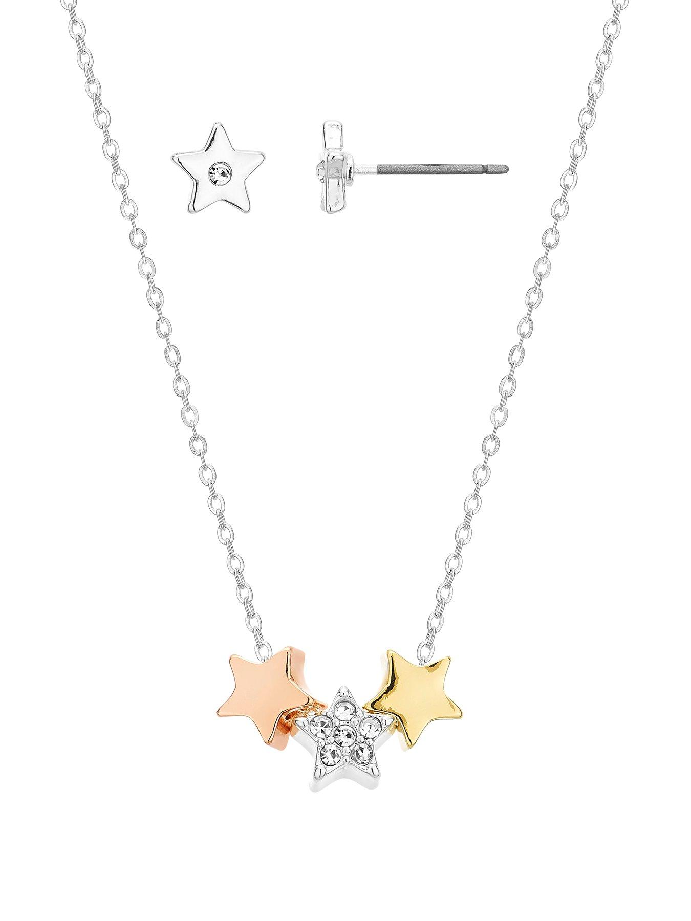 Product photograph of Buckley London Starburst Earrings And Pendant Set from very.co.uk