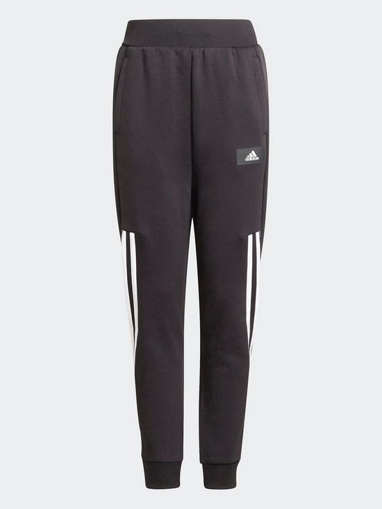 front image of adidas-future-icons-3-stripes-tapered-leg-joggers