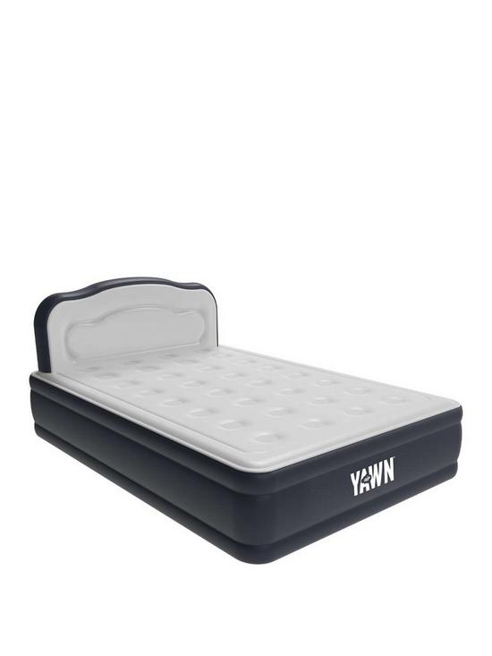 front image of yawn-air-bed-delxue-with-custom-fitted-sheet-included-double
