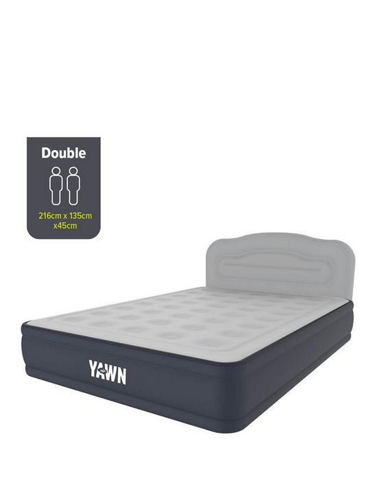 stillFront image of yawn-air-bed-delxue-with-custom-fitted-sheet-included-double