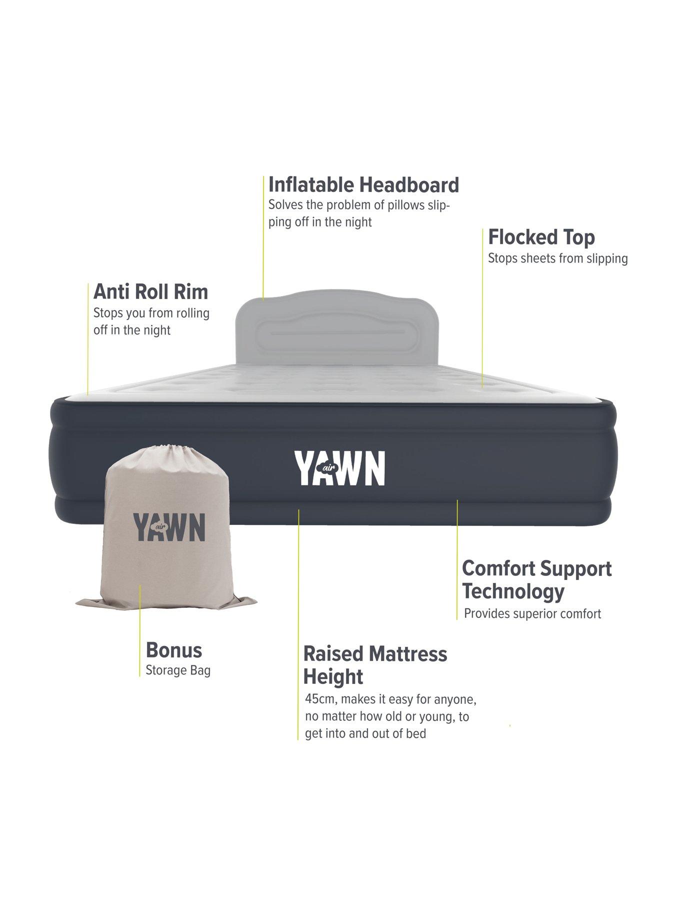 Yawn Air Bed DELUXE with Custom Fitted Sheet Included, King | Very