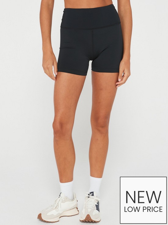 front image of v-by-very-atleisure-sustainablenbspnbspshorter-length-cycling-short-black