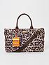 river-island-quilted-leopard-nylon-tote-brownfront