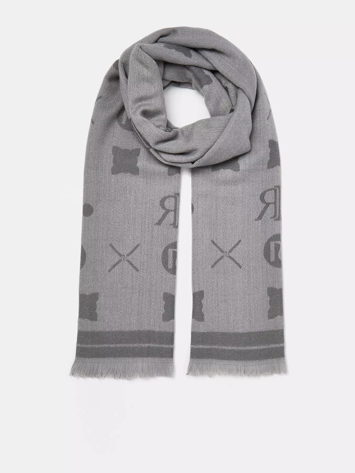 Louis Vuitton Lambswool LV Monogram Scarf - Grey Scarves and