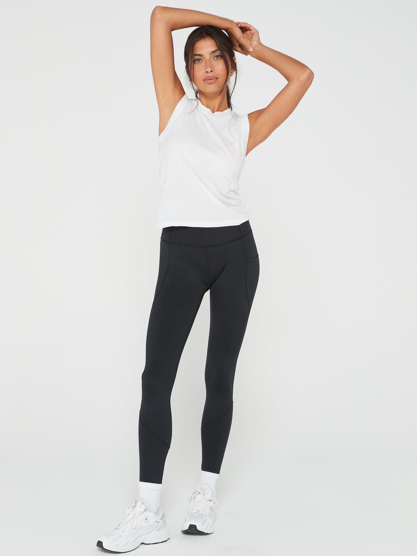 Everyday Athleisure Seam Detail Leggings - Black | Very.co.uk