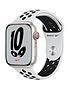  image of apple-watch-nike-series-7-gps-cellular-45mm-starlight-aluminium-case-with-pure-platinumblack-nike-sport-band