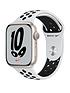 image of apple-watch-nike-series-7-gps-45mm-starlight-aluminium-case-with-pure-platinumblack-nike-sport-band