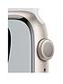  image of apple-watch-nike-series-7-gps-45mm-starlight-aluminium-case-with-pure-platinumblack-nike-sport-band