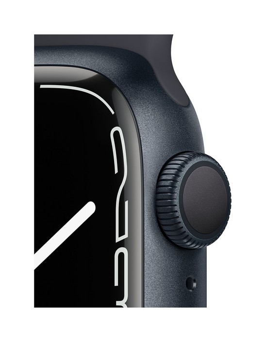stillFront image of apple-watch-series-7-gps-41mm-midnight-aluminium-case-with-midnight-sport-band