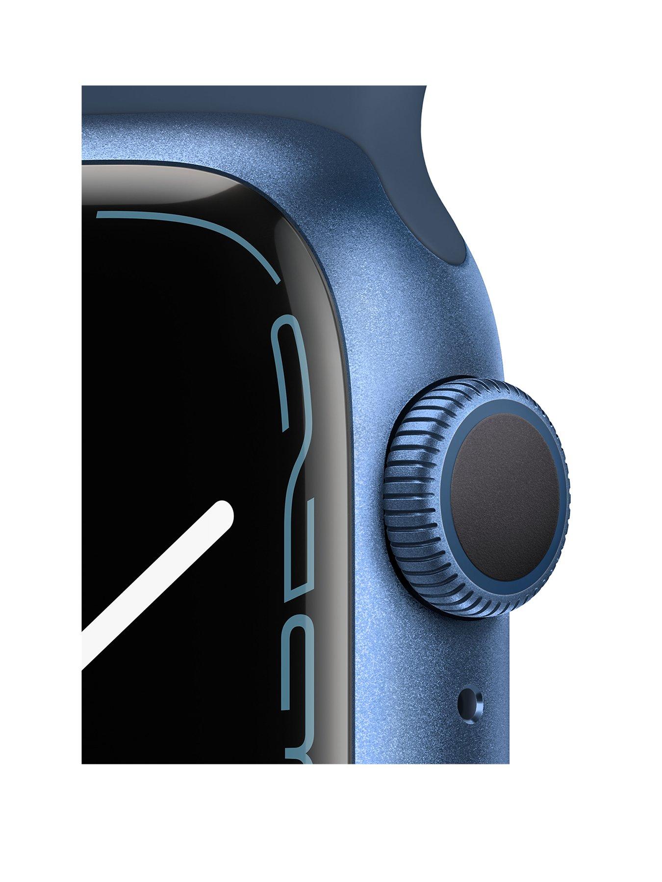 Apple Watch Series 7 (GPS), 41mm Blue Aluminium Case With Abyss Blue ...