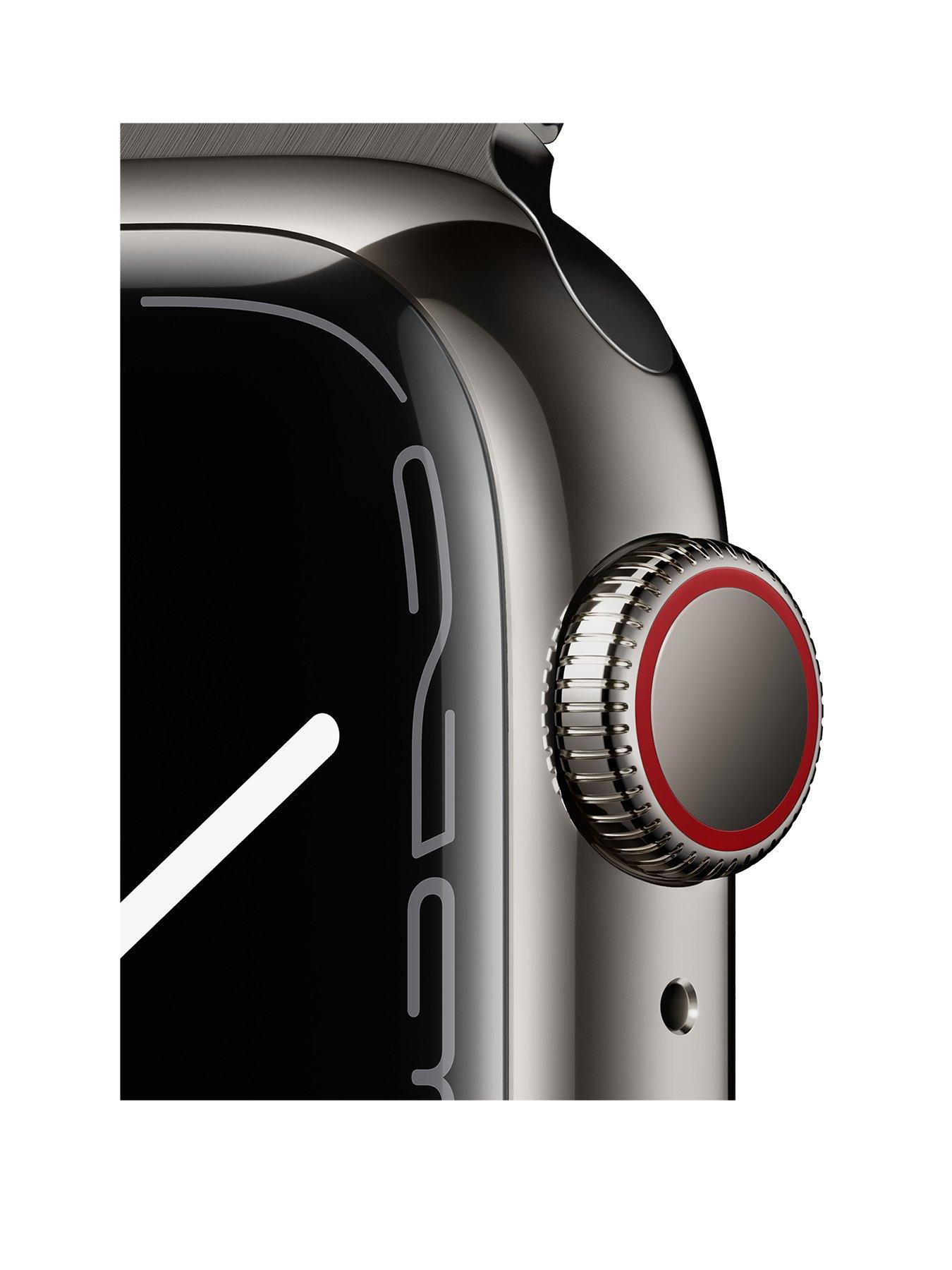 graphite stainless steel case with milanese loop