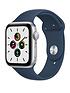 apple-watch-se-gps-44mm-silver-aluminium-case-with-abyss-blue-sport-bandfront