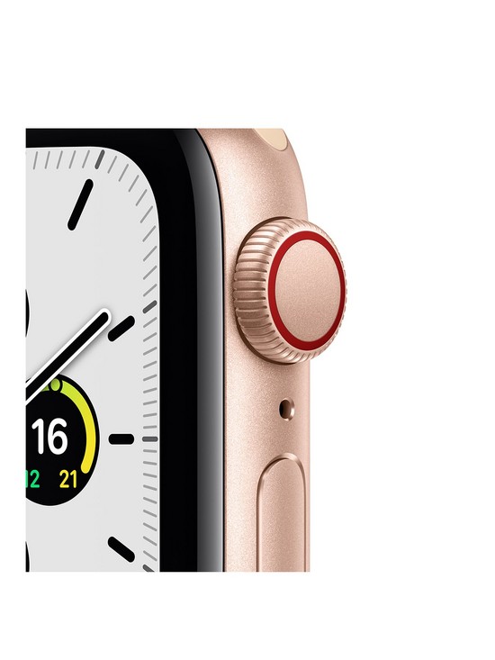 stillFront image of apple-watch-se-gps-cellular-40mm-gold-aluminium-case-with-maizewhite-sport-loop
