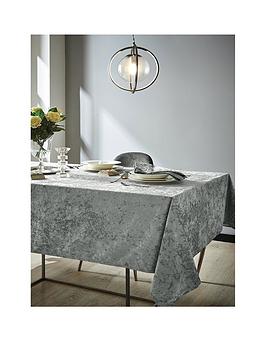 Product photograph of Catherine Lansfield Crushed Velvet Tablecloth from very.co.uk