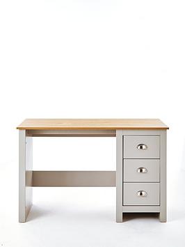 Product photograph of Very Home Atlanta Study Desk - Light Grey Oak from very.co.uk