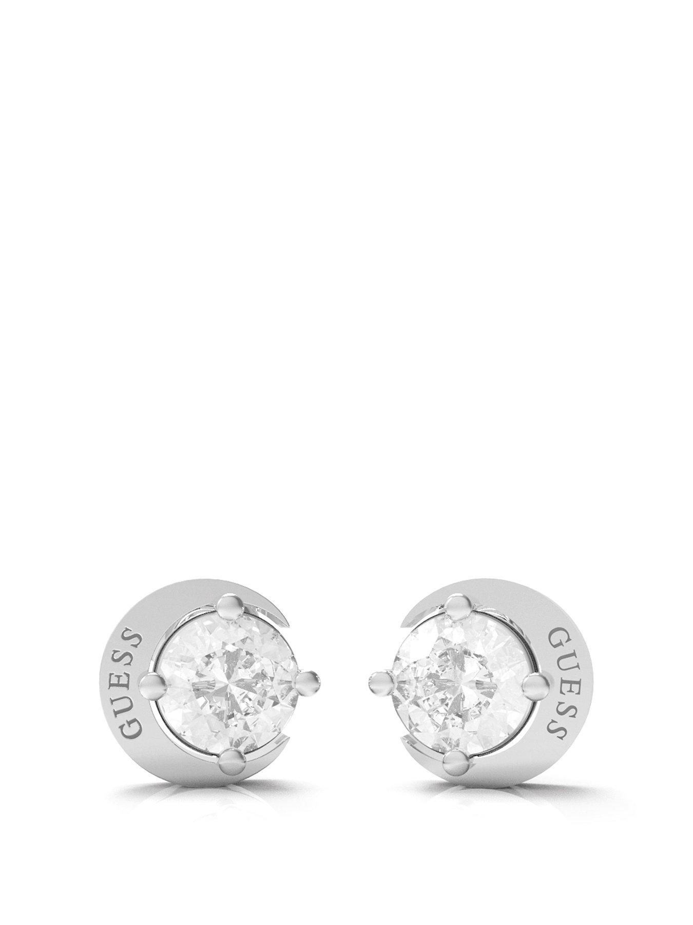 Guess best sale silver earrings