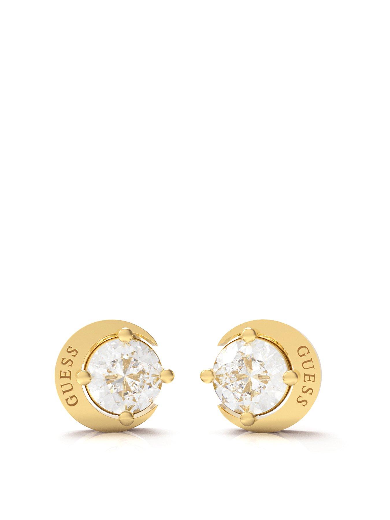 Guess Moon Phases Ladies Stud Earrings