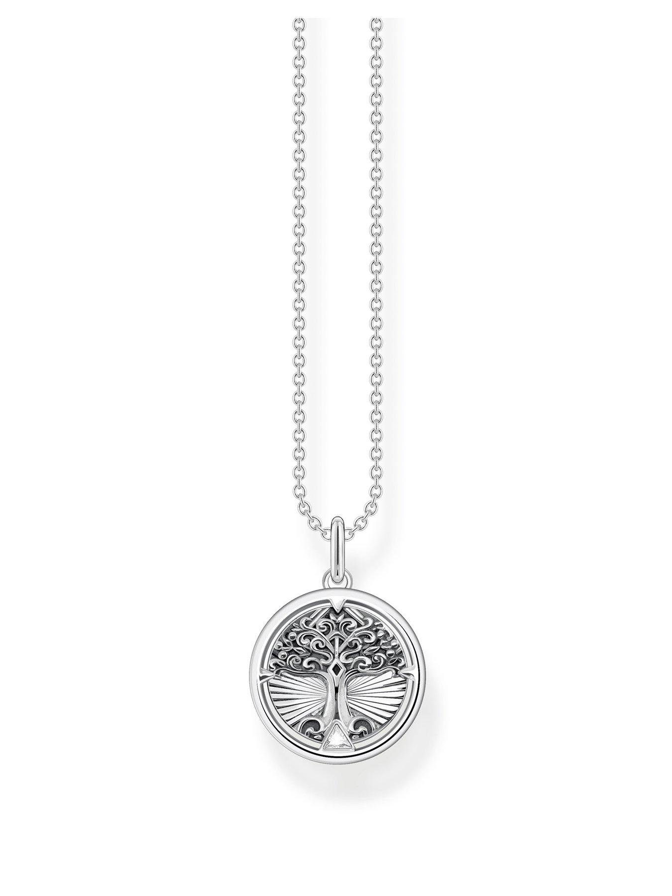 Product photograph of Thomas Sabo Tree Of Love Sterling Silver Pendant from very.co.uk