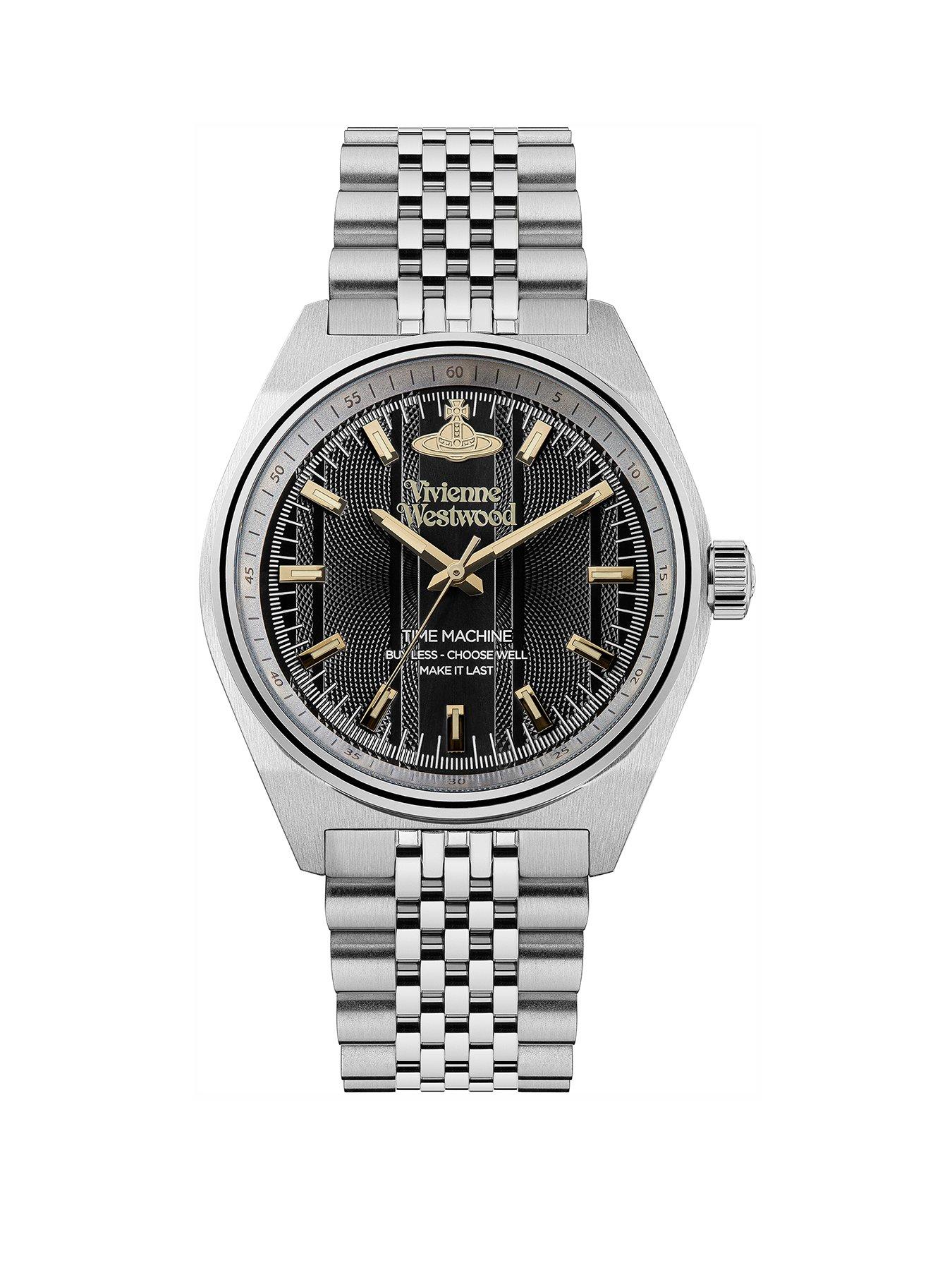  Men's Sydenham Quartz Watch with Black Dial & Stainless Steel Bracelet