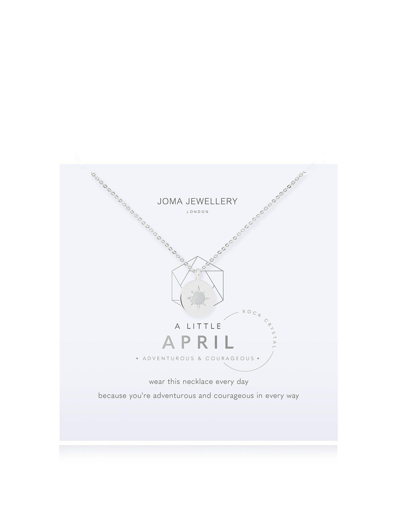 undefined A Little Birthstone Necklace In Silver Plating