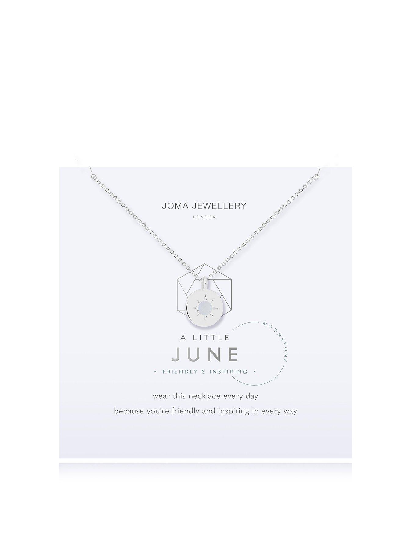 undefined A Little Birthstone Necklace In Silver Plating
