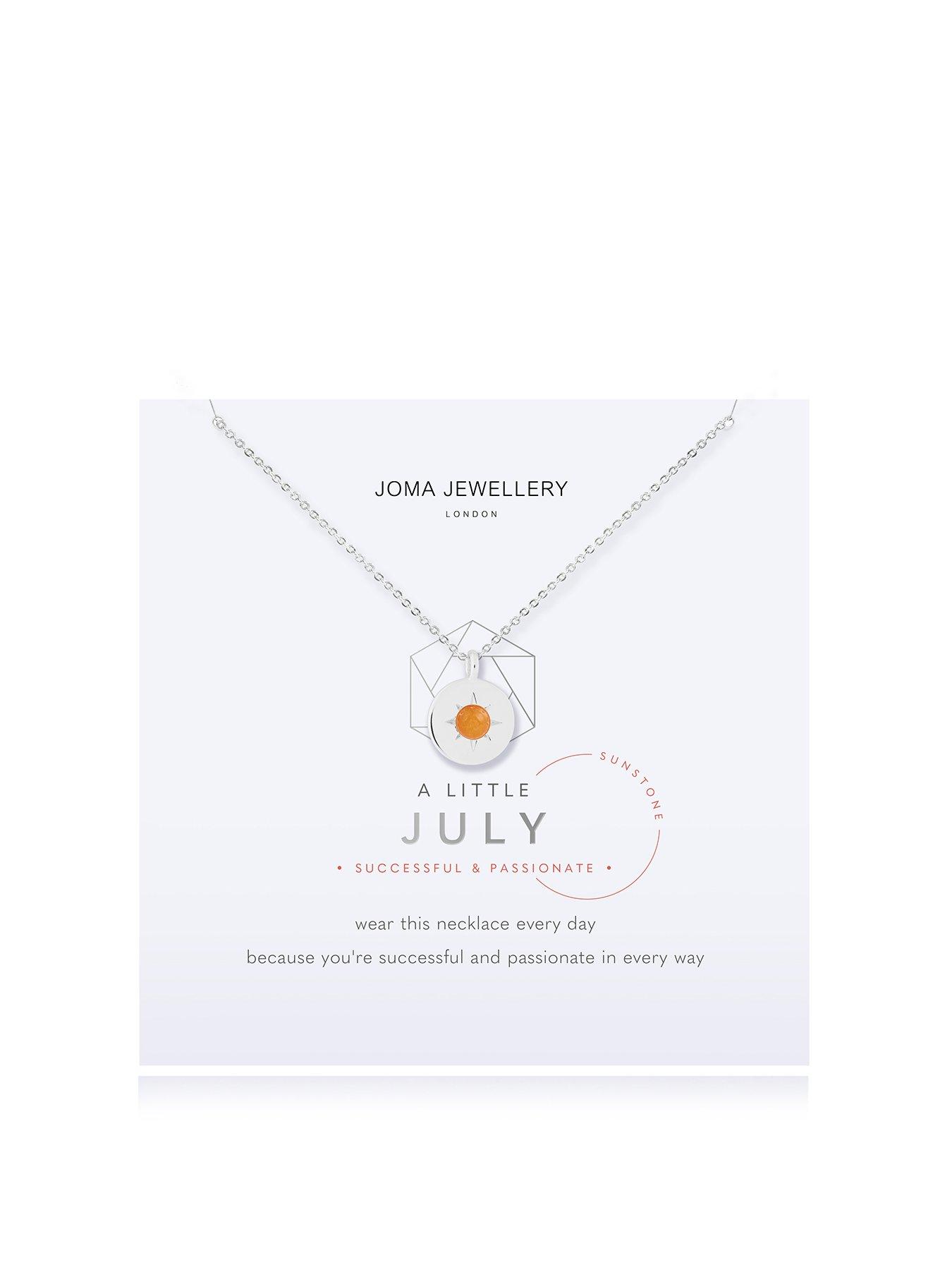 undefined A Little Birthstone Necklace In Silver Plating