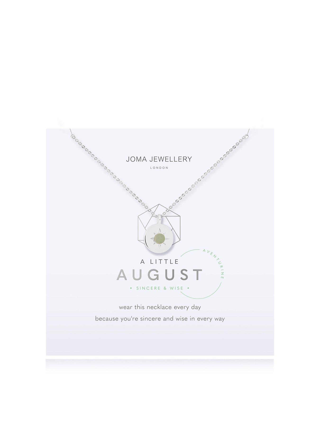 undefined A Little Birthstone Necklace In Silver Plating