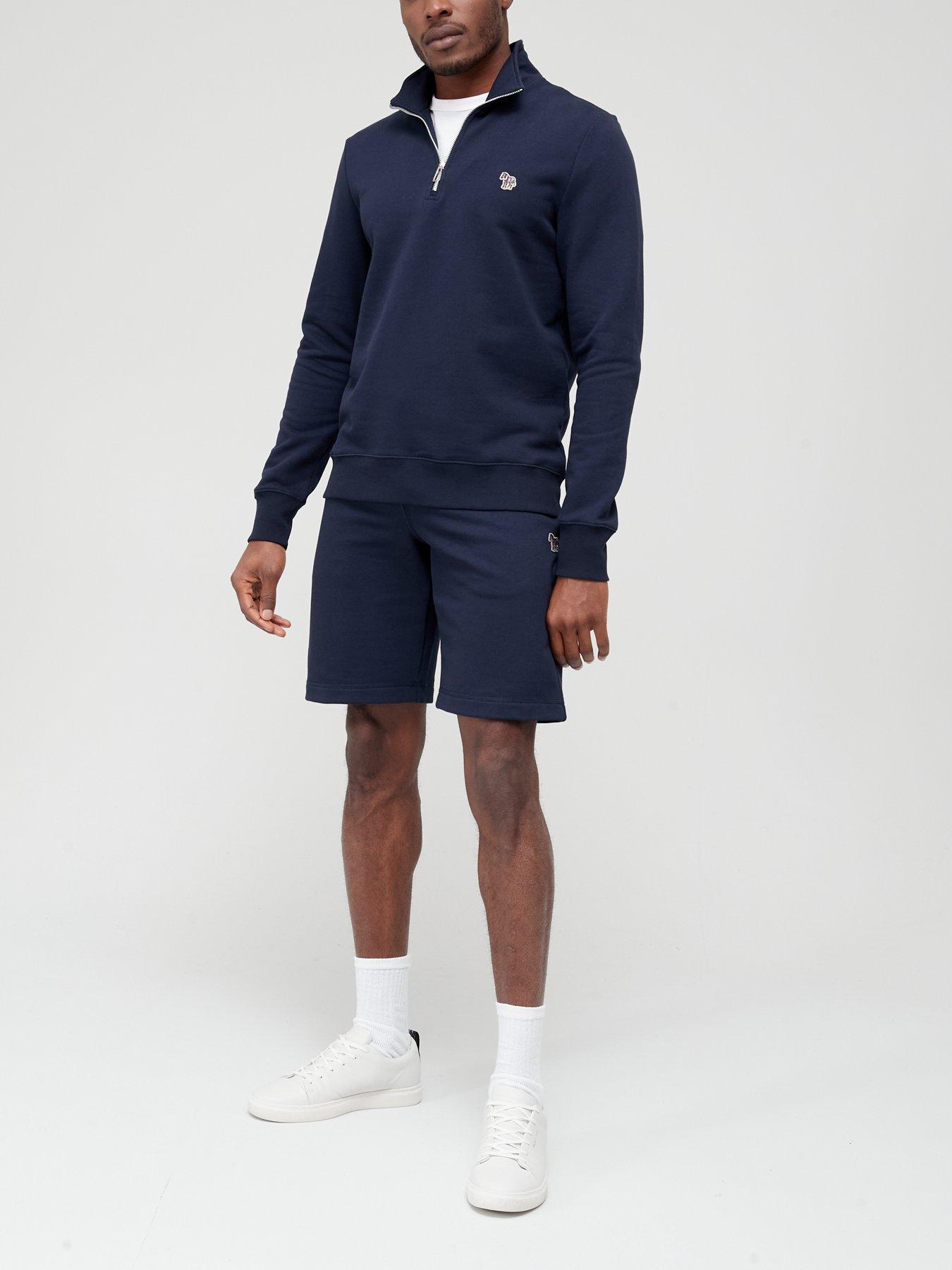 Zebra Logo Quarter Zip Sweatshirt - Navy