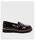 new-look-915-girlsnbsppatent-metal-bar-chunky-loafers-blackback