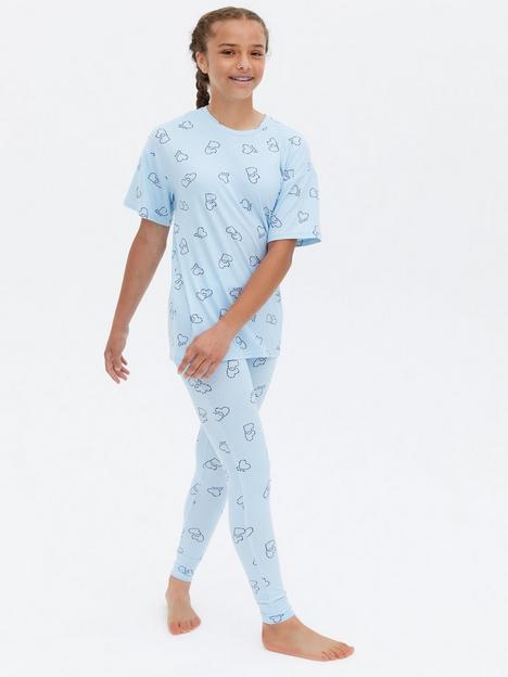 new-look-915-girlsnbspheart-soft-touch-legging-pyjama-set-pale-blue