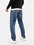  image of new-look-915-blue-mid-wash-straight-fit-jeans