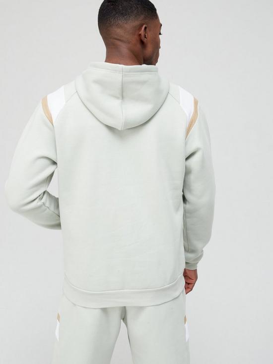 stillFront image of adidas-sportswear-fleece-hooded-top-greenwhite