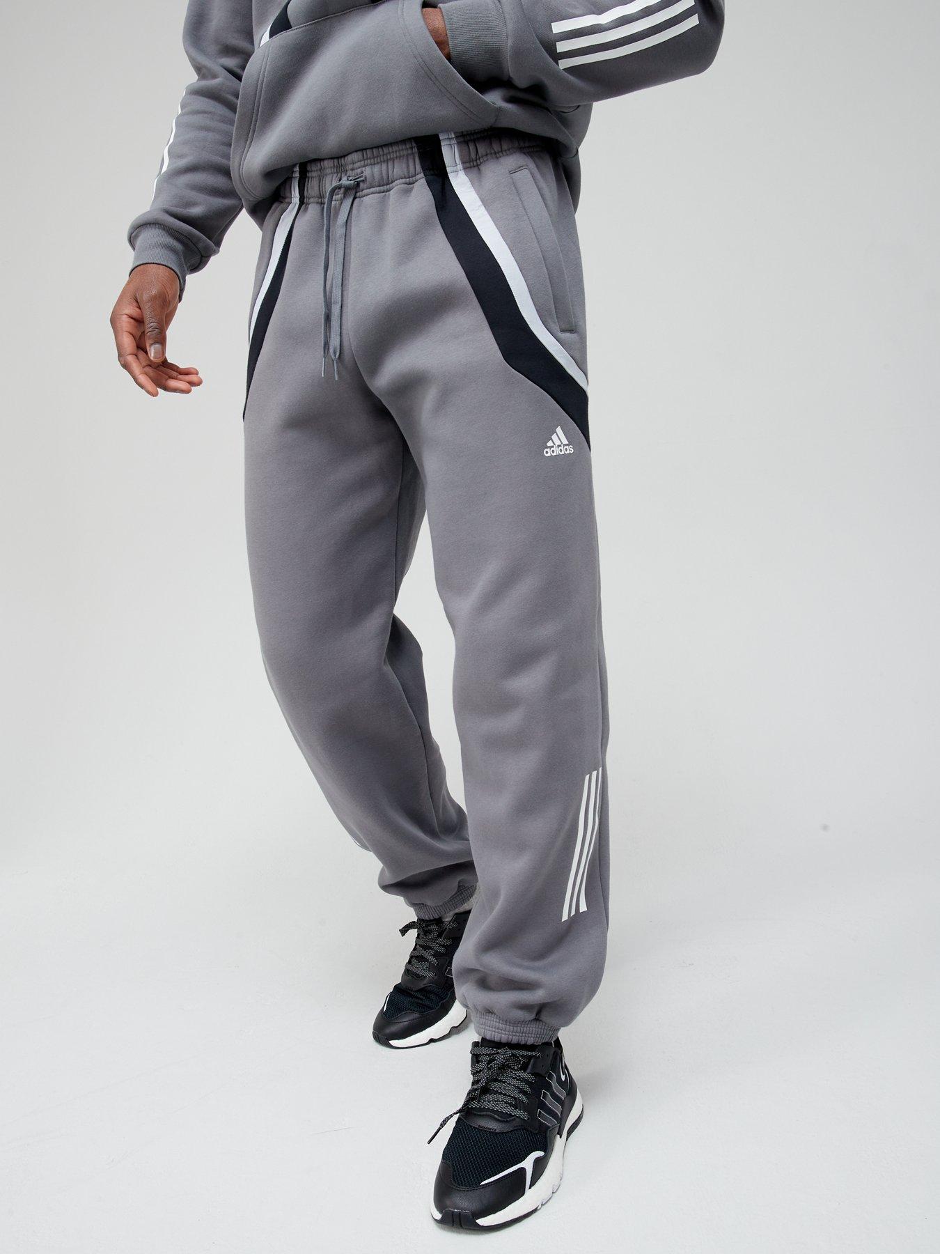Men Sportswear Fleece Pants - Grey/Black