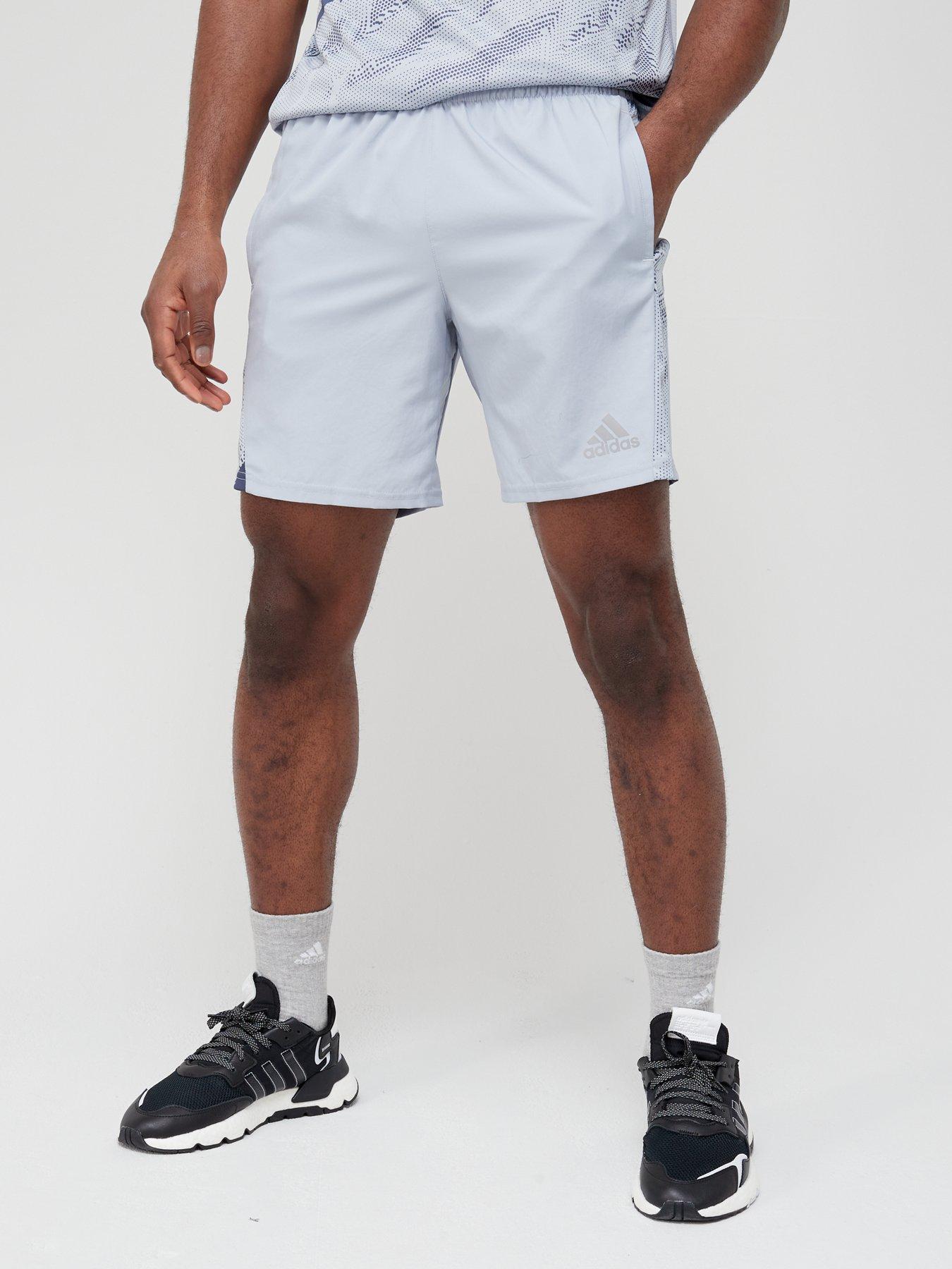 Men Own The Run Camo Shorts - Grey/Navy