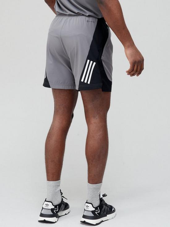 stillFront image of adidas-5-inch-aeroready-training-shorts-greyblack