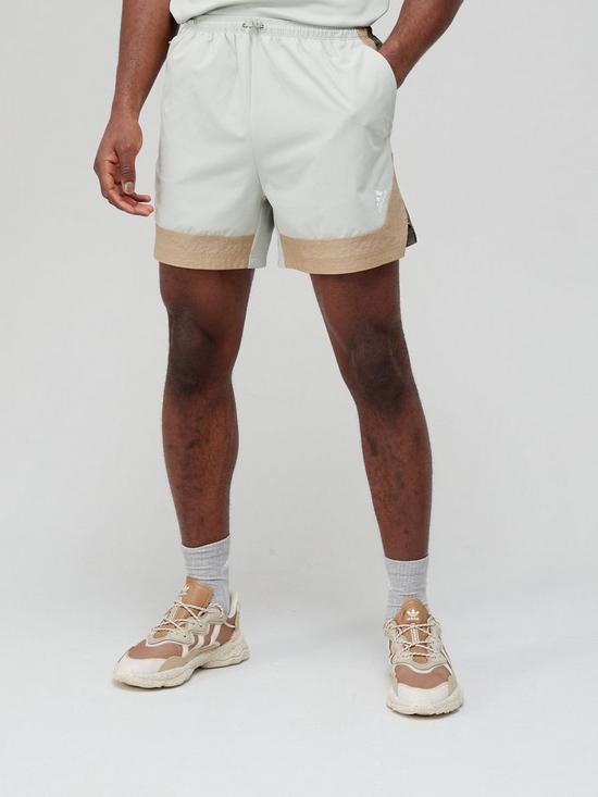 front image of adidas-5-inch-aeroready-training-shorts-greenwhite