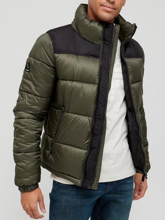 front image of superdry-code-padded-jacket-dark-greennbsp