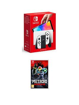 Nintendo Switch Oled Switch Oled White Console  Metroid Dread