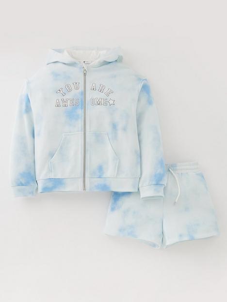 v-by-very-girls-cut-and-sew-tie-dye-sweat-and-short-set-blue