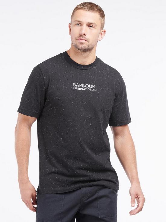 front image of barbour-international-pins-t-shirt