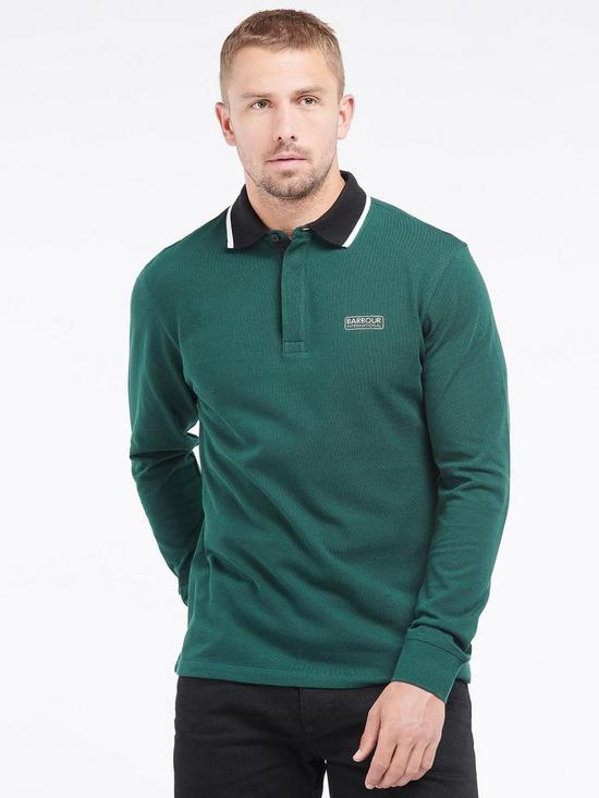 front image of barbour-international-link-polo-shirt
