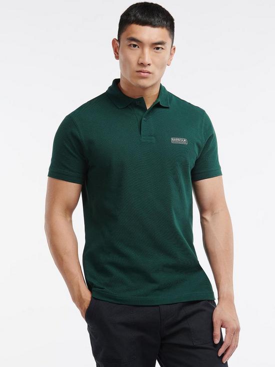 front image of barbour-international-essential-polo-shirt