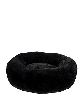 Product photograph of Happy Pet Teddy Pet Bed Treacle 60x22cm from very.co.uk