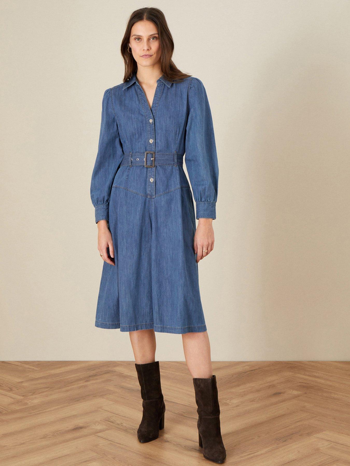 monsoon blue eliza denim dress