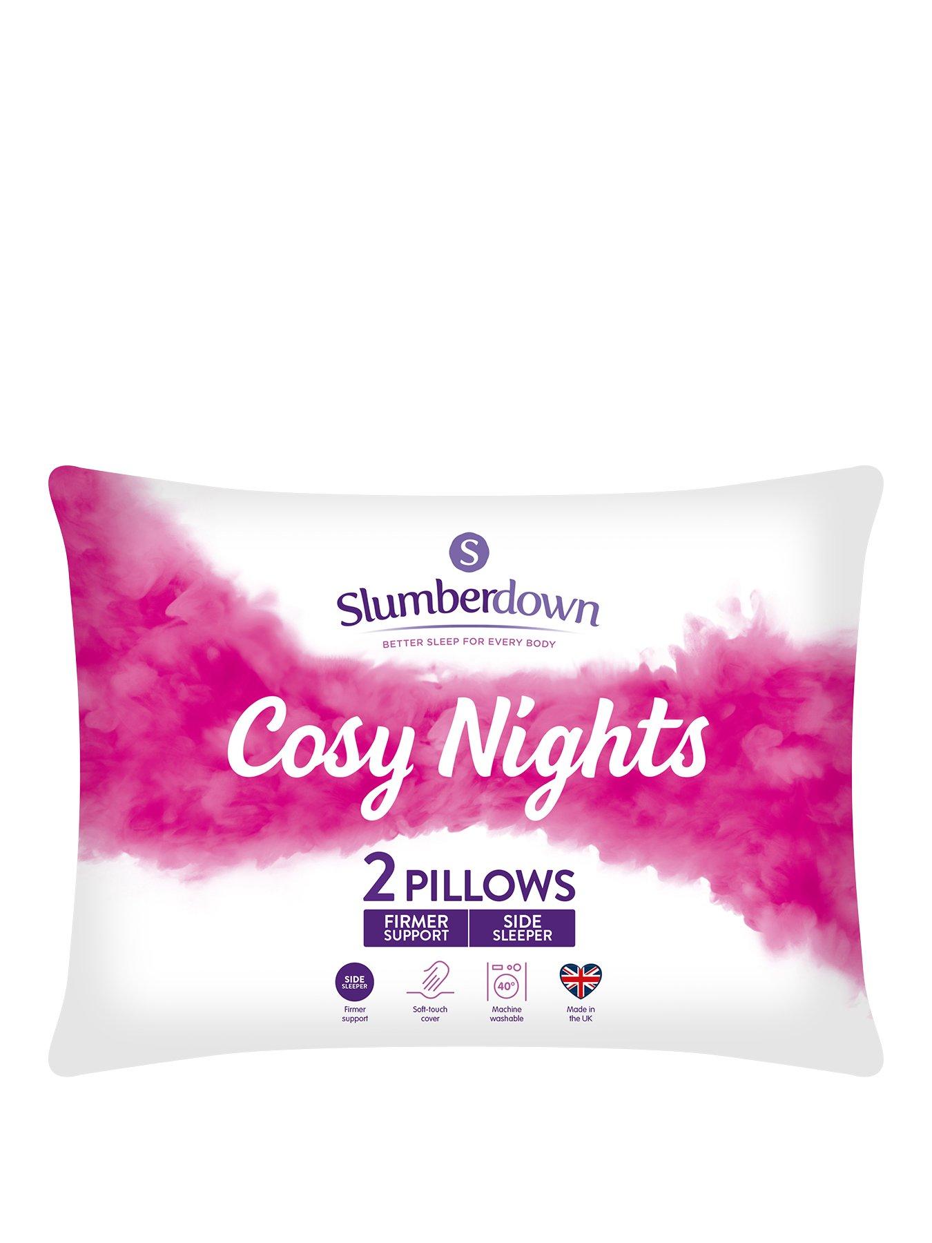 Slumberdown Cosy Nights Firm Pillow 2 Pack White very.co.uk